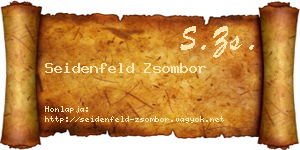 Seidenfeld Zsombor névjegykártya